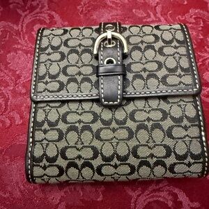 Coach Black and Cream Wallet